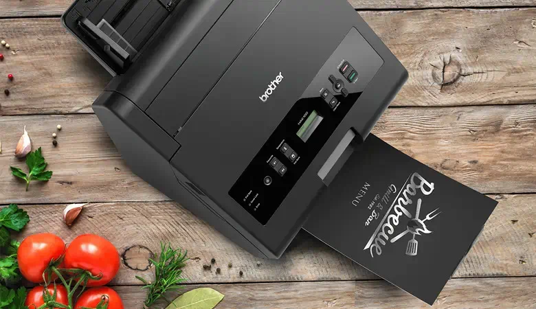 Brother foil printer at BQ setting printing menu at Brother Gulf, Middle East & Africa
