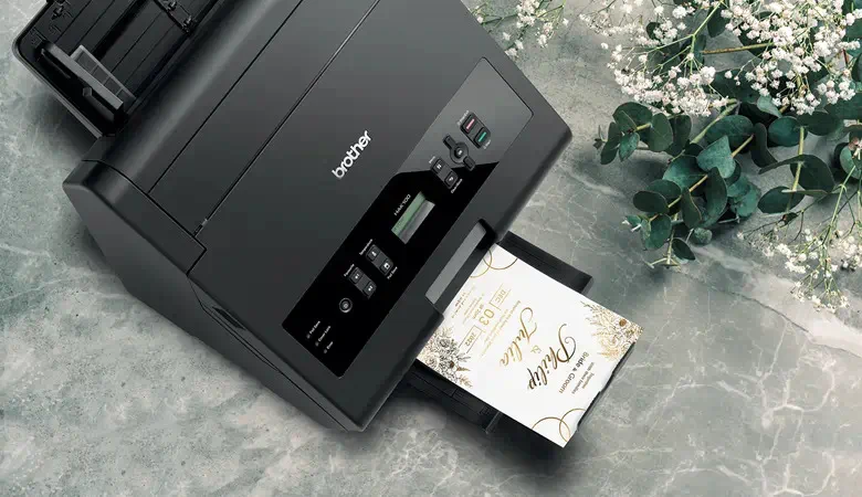 Brother foil printer at wedding setting printing invitation at Brother Gulf, Middle East & Africa